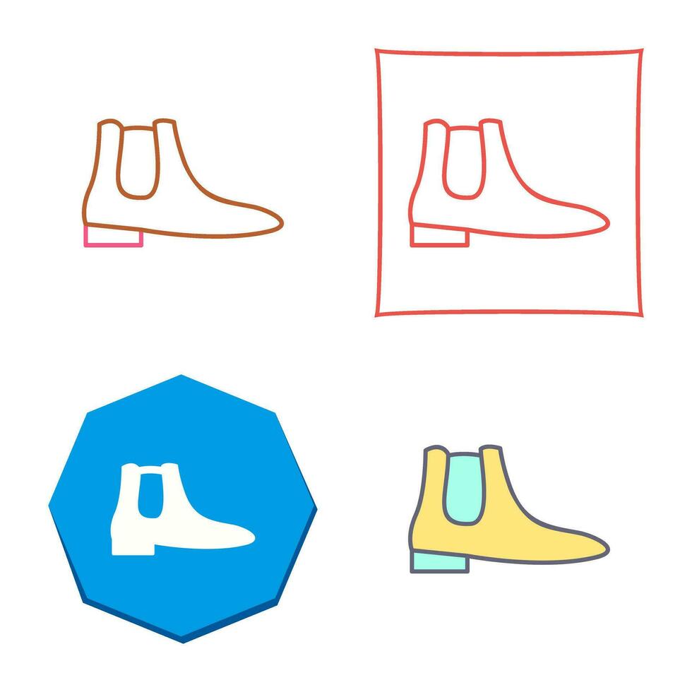 icono de vector de botas de hombre