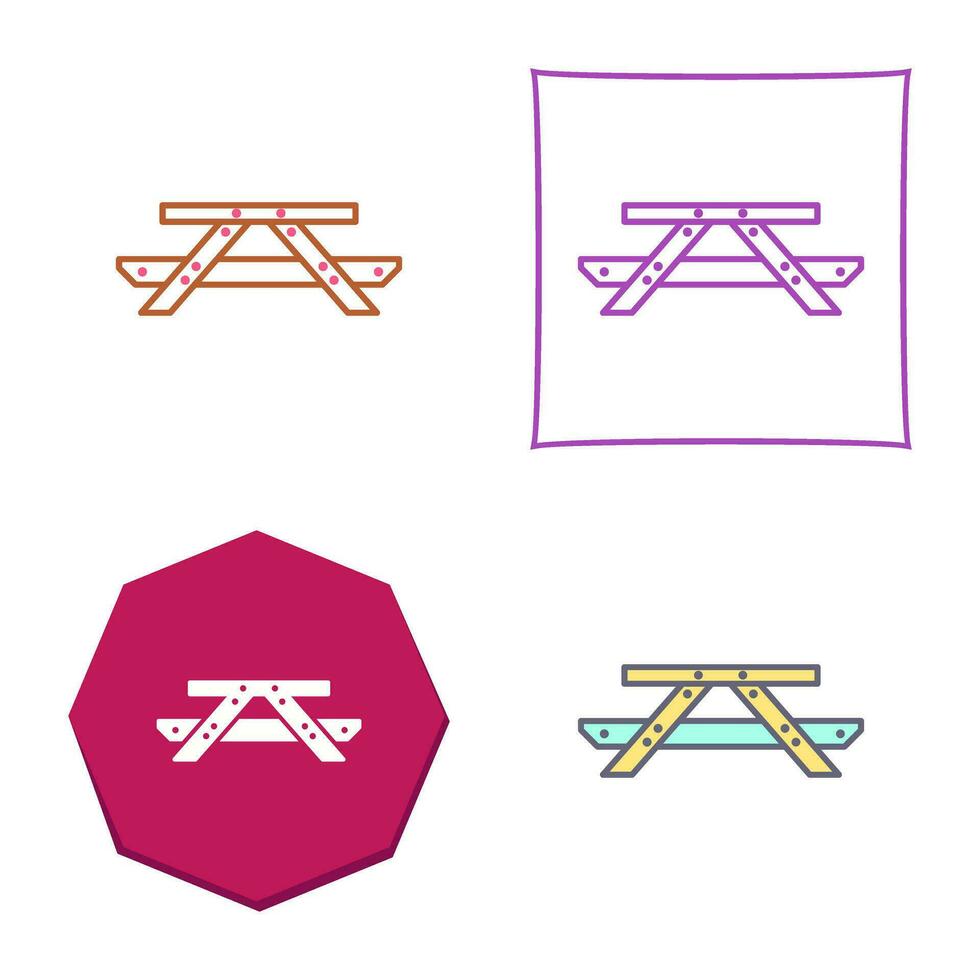 Picnic of Table Vector Icon