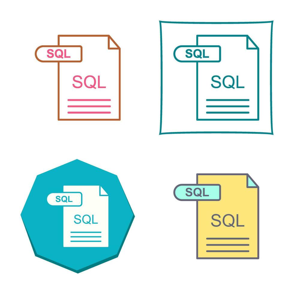 icono de vector de sql