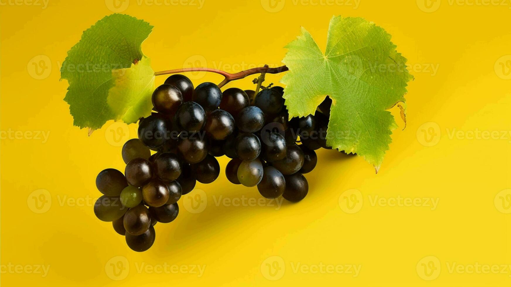 Grapes on the vine generated with AI photo