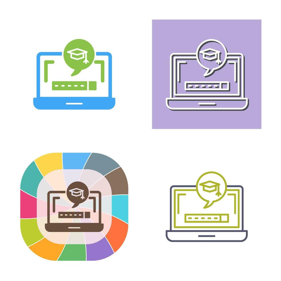 Digital Learning Vector Icon