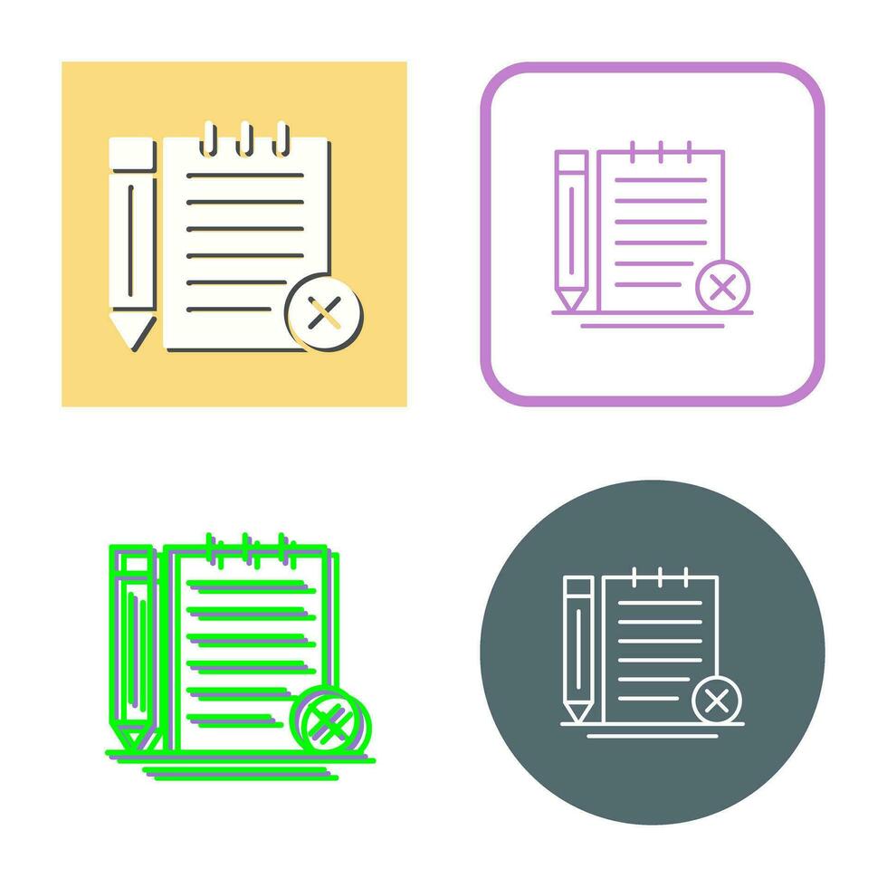 Unchecked Notes Vector Icon