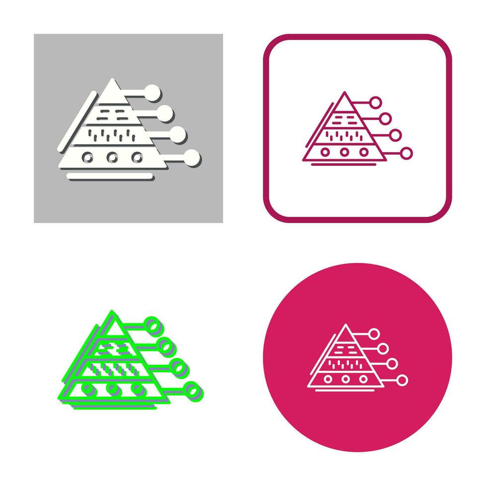 Pyramid Graph Vector Icon