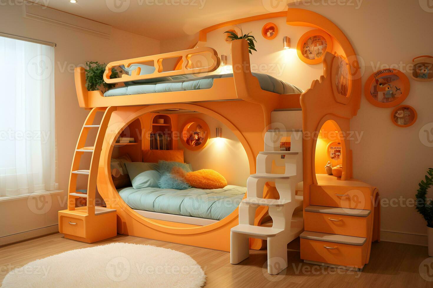 Kid Bedroom Theme, Unique Decor and Furniture Ideas, ai generated photo