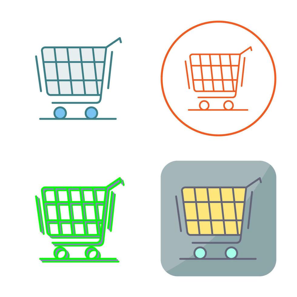 icono de vector de carrito de compras