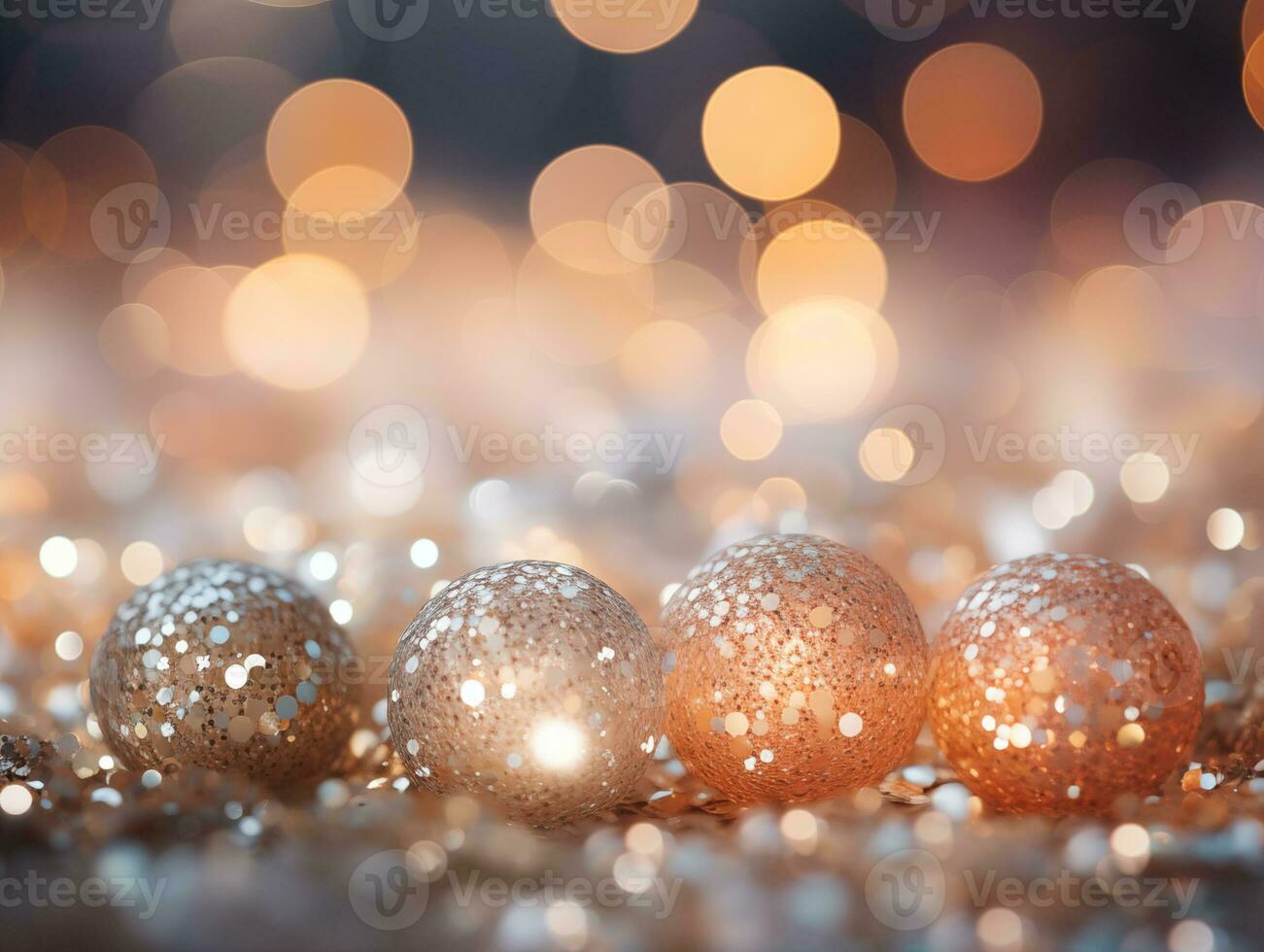 Pink christmas particles and sprinkles for a holiday celebration. Bokeh loghts, wallpaper background for ads or gifts wrap and web design photo