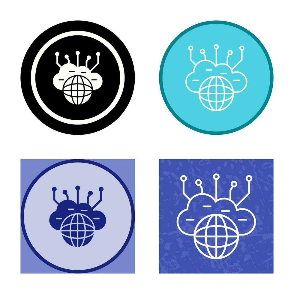 Computing Cloud Vector Icon