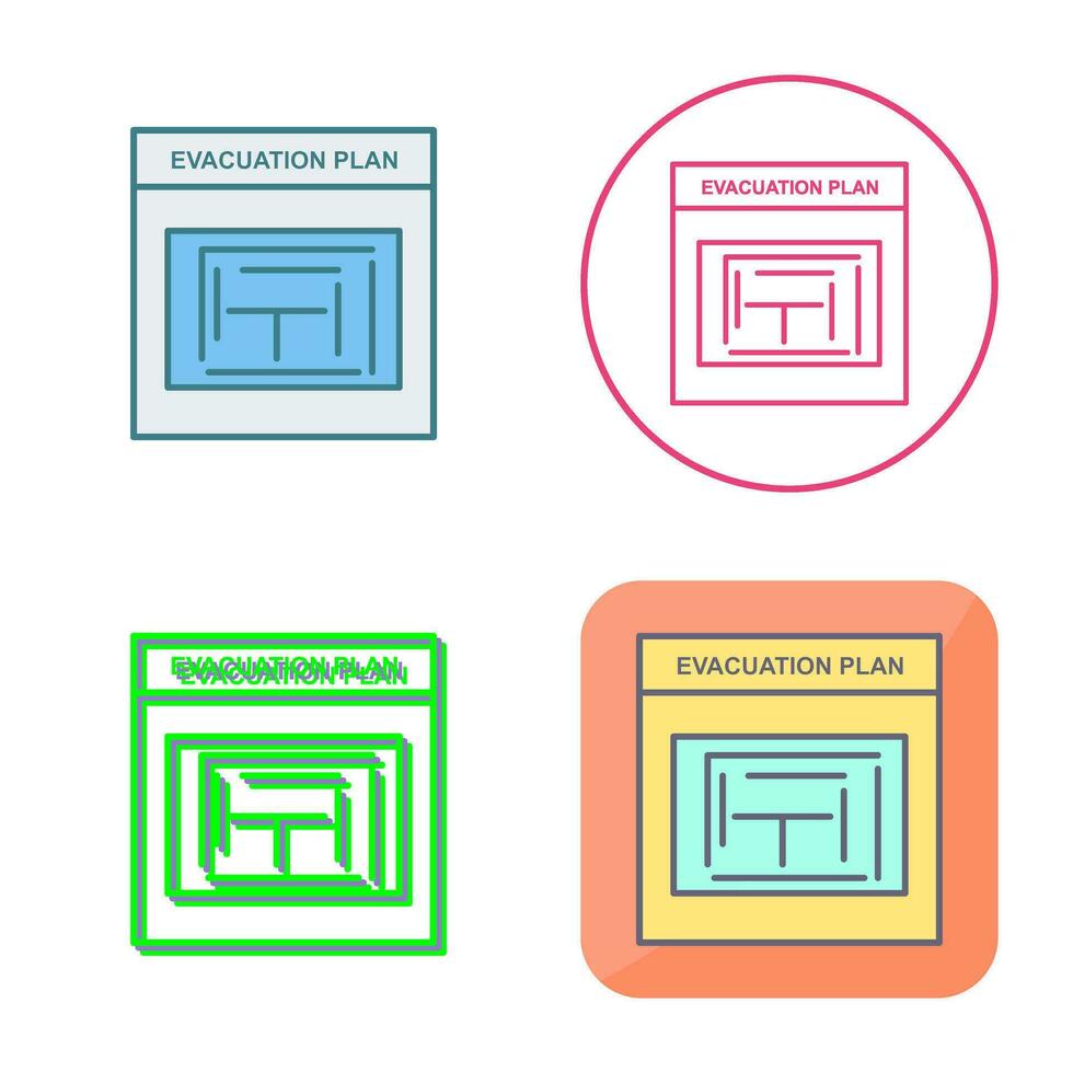 Evacuation Plan Vector Icon