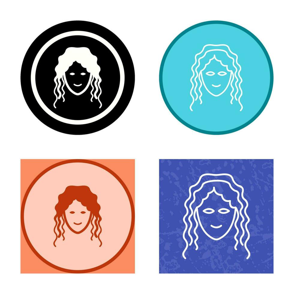 Hair Curly Vector Icon