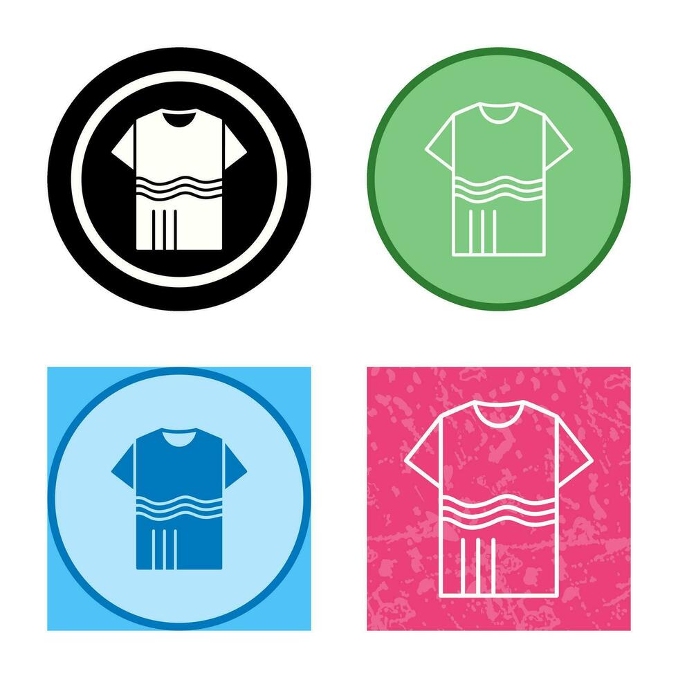 T Shirt with lines Vector Icon