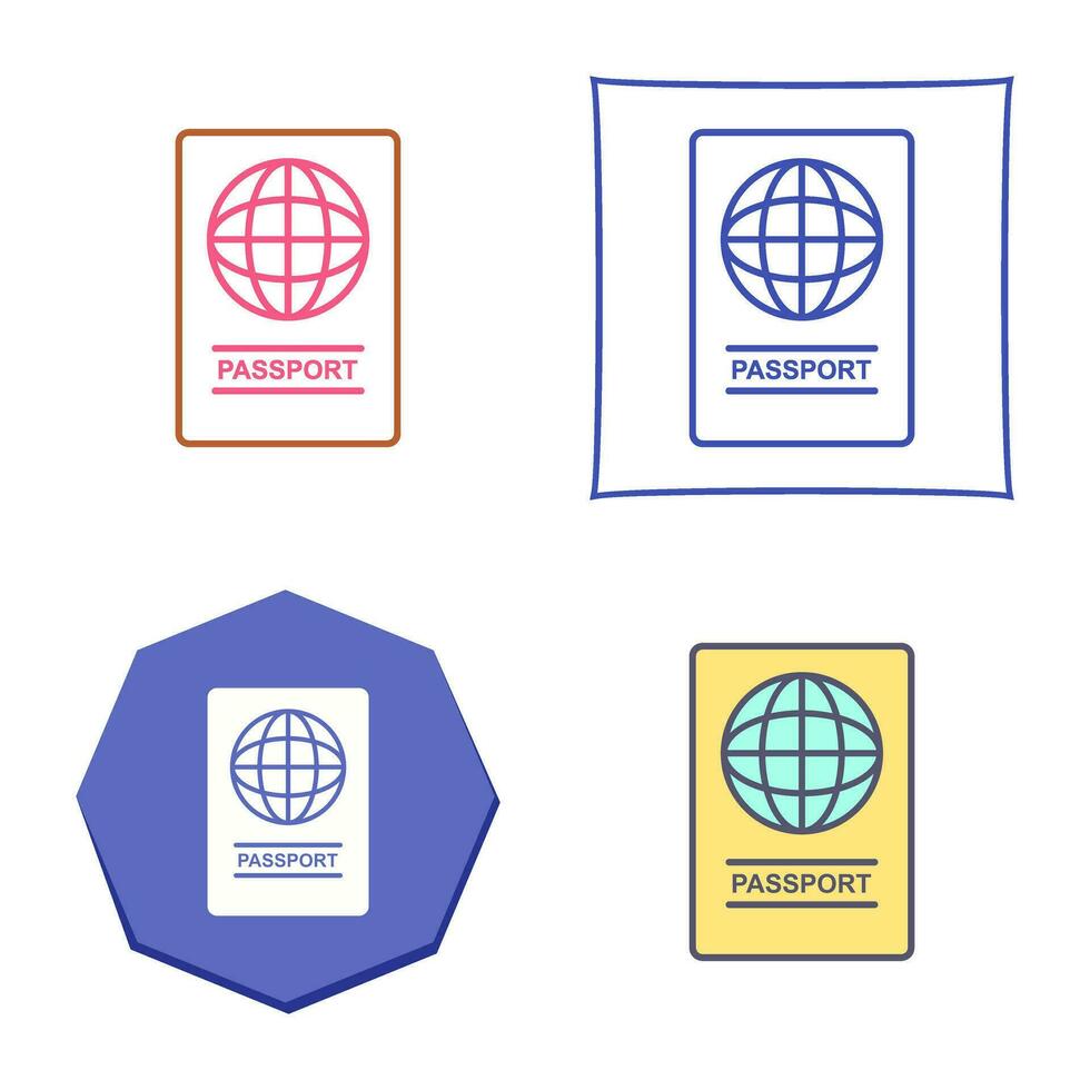 icono de vector de pasaporte