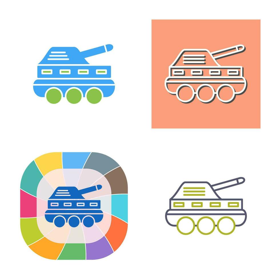 icono de vector de tanque de infantería