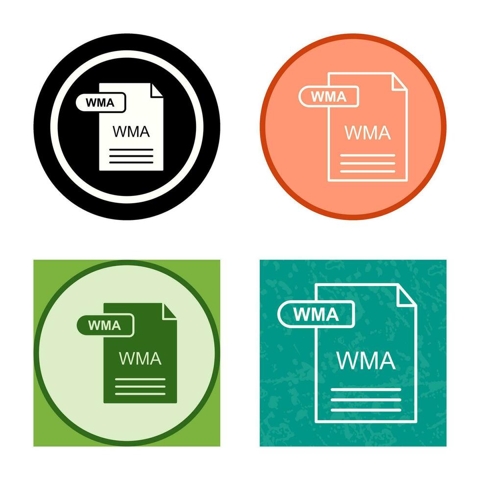 icono de vector de wma