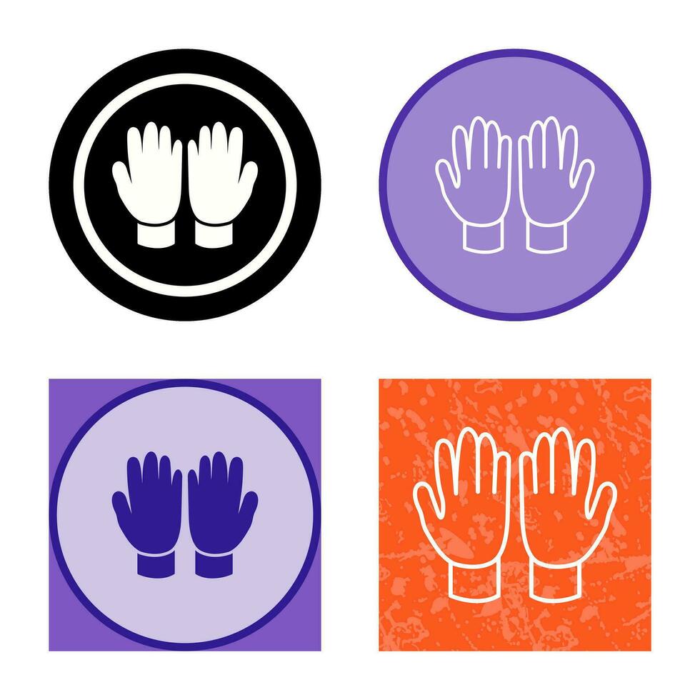 icono de vector de guantes de jardinería