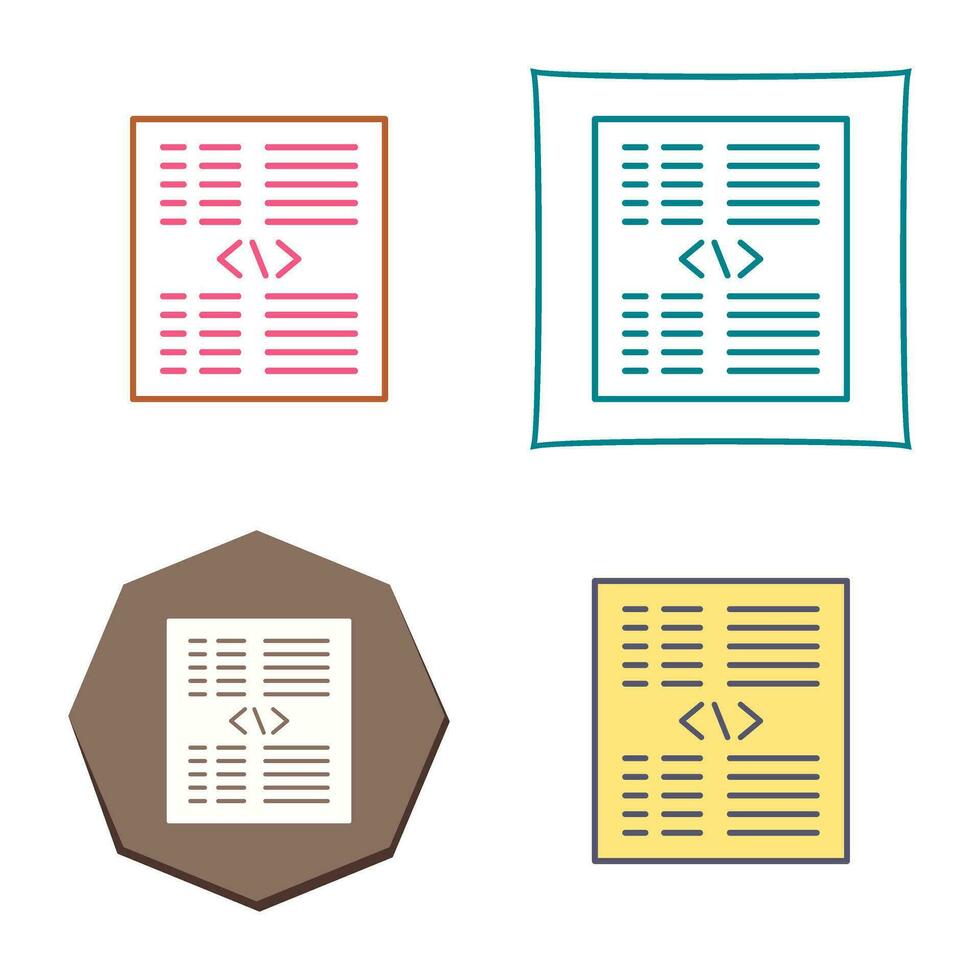 Piece of Code Vector Icon