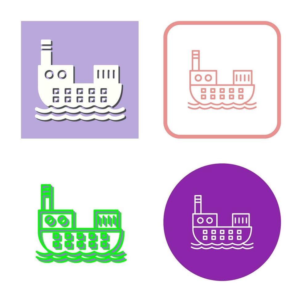 Cargo Ship Vector Icon