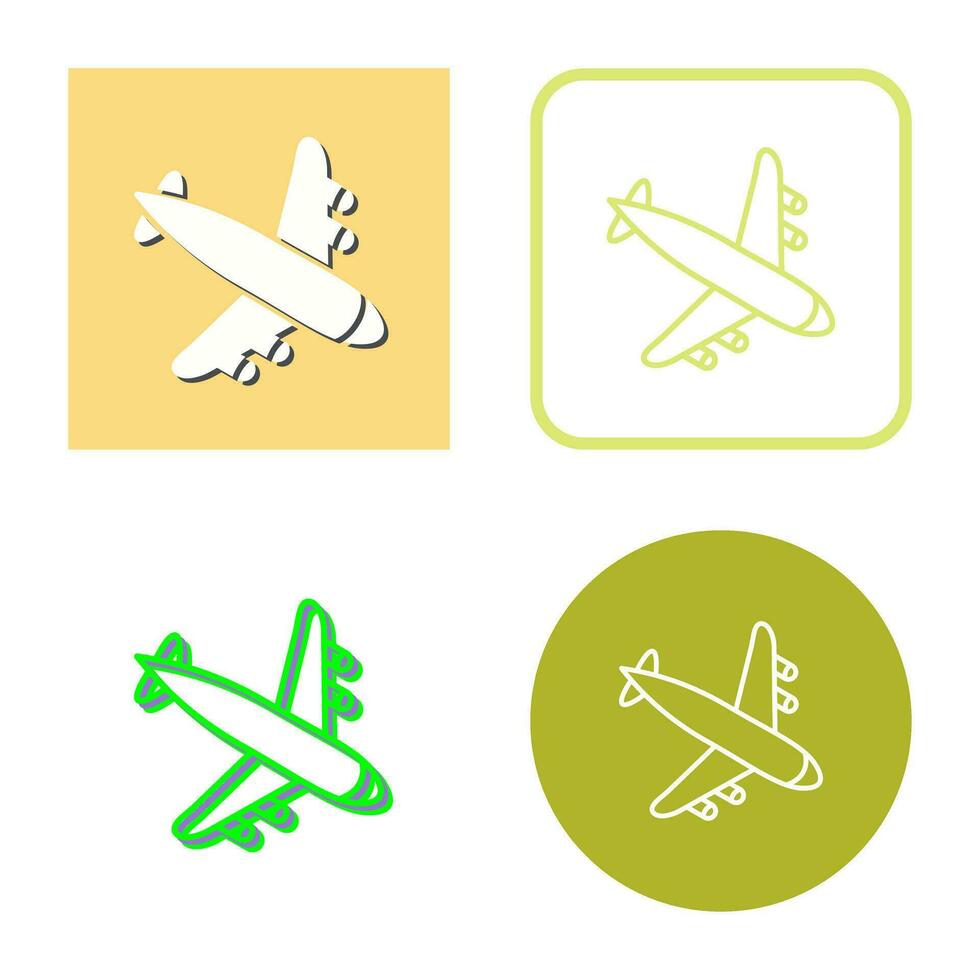 Landing Airplane Vector Icon