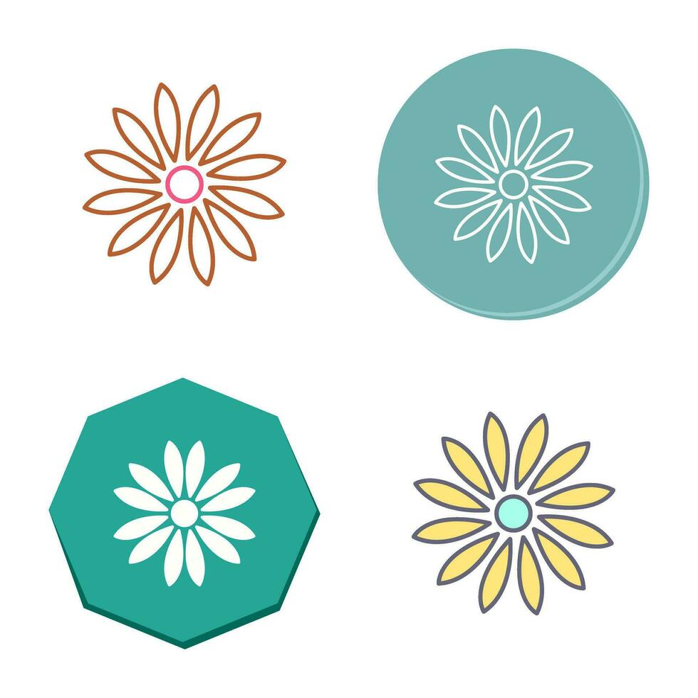 Unique Flower Vector Icon