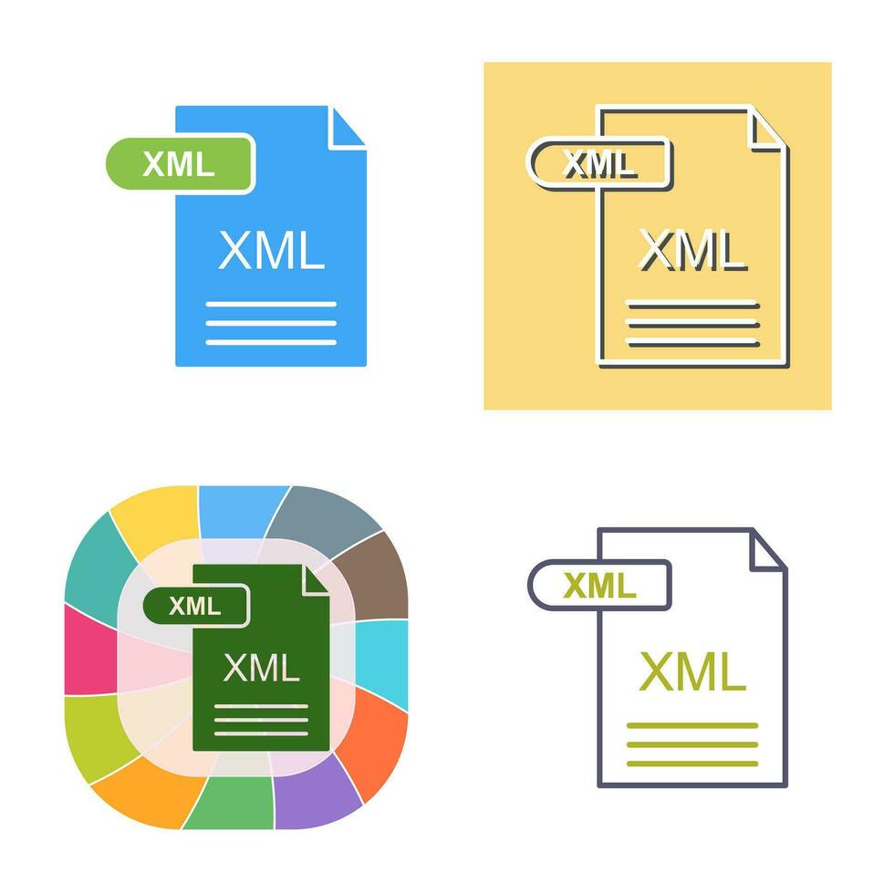 icono de vector xml