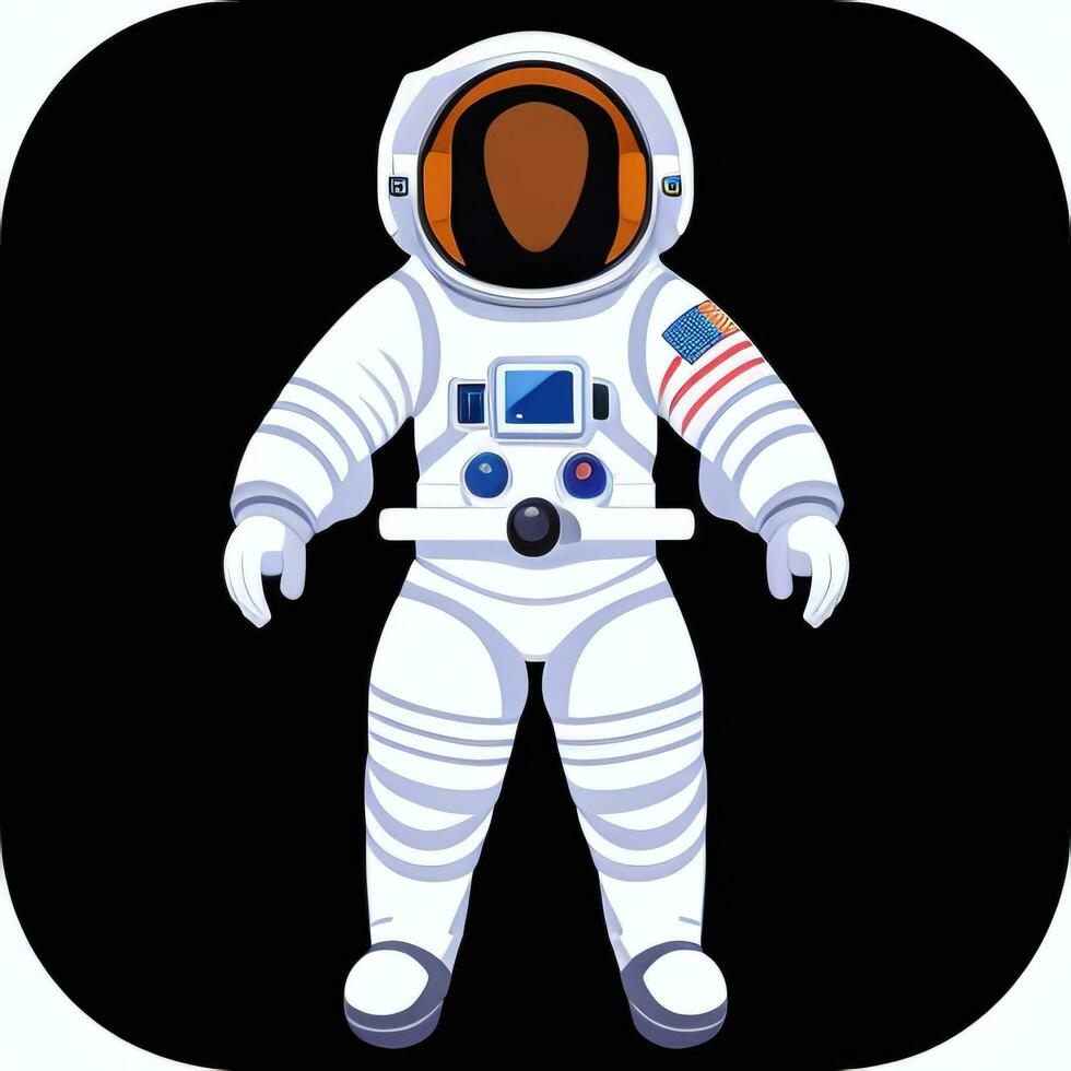 AI generated Astronaut Clip Art Icon Sticker Decoration Simple Background photo