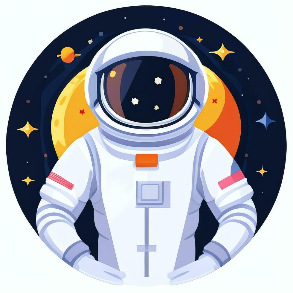 ai generado astronauta acortar Arte icono pegatina decoración sencillo antecedentes foto