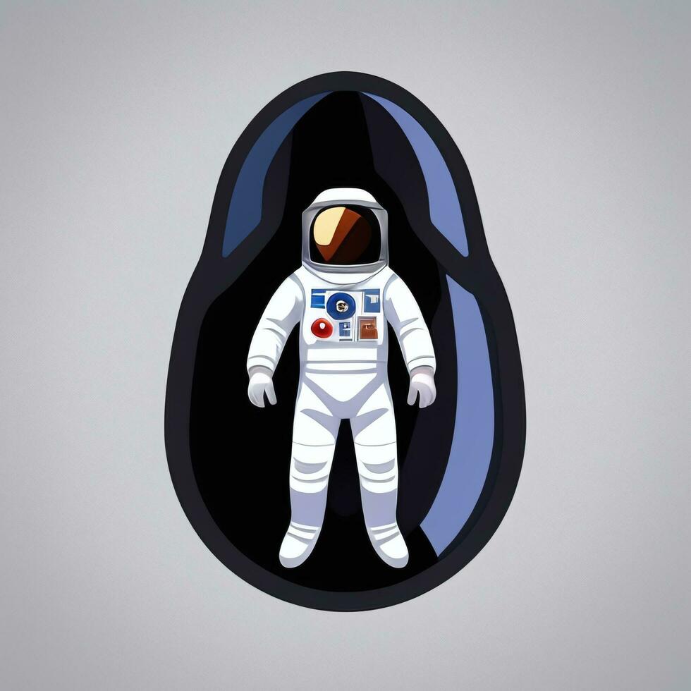 AI generated Astronaut Clip Art Icon Sticker Decoration Simple Background photo