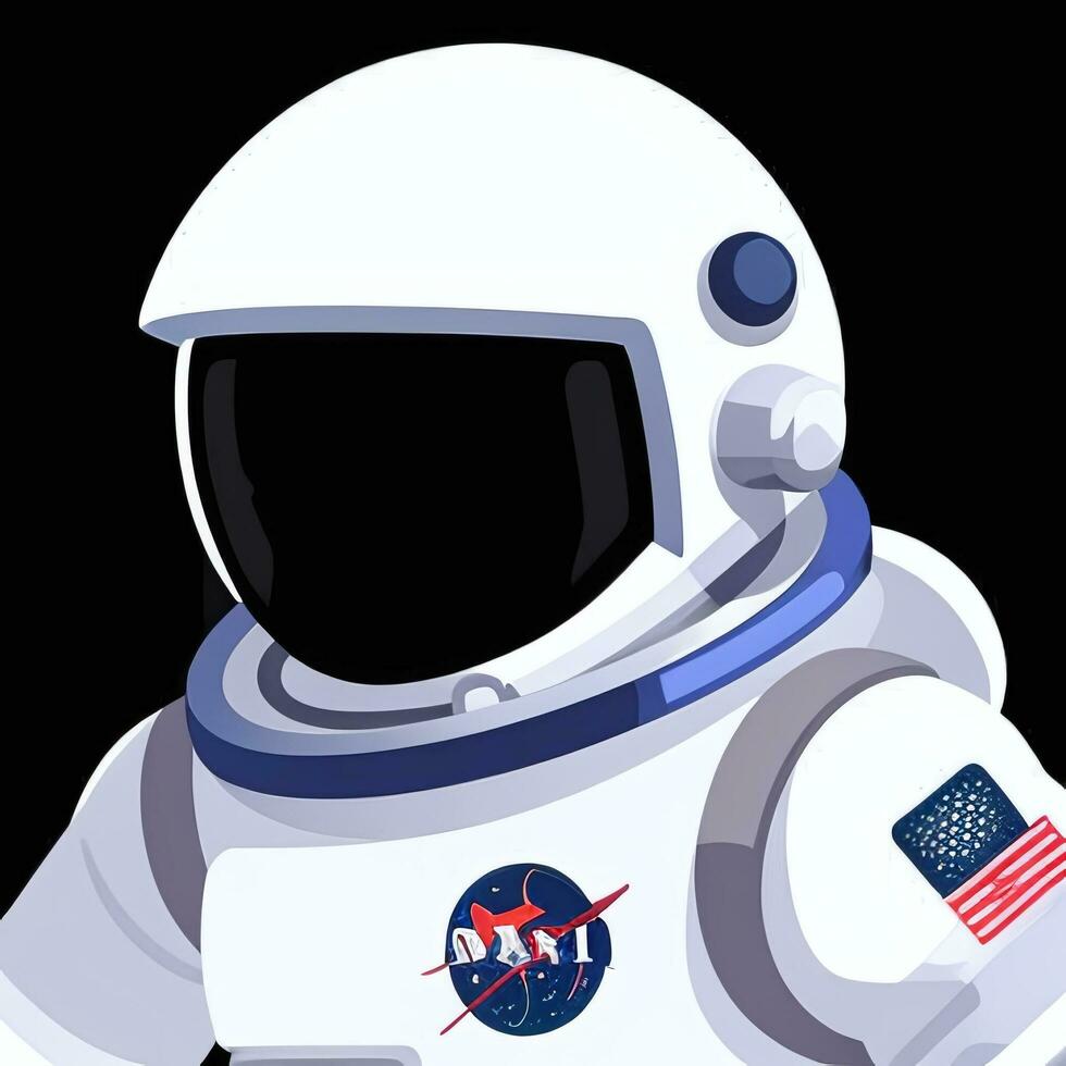 AI generated Astronaut Clip Art Icon Sticker Decoration Simple Background photo