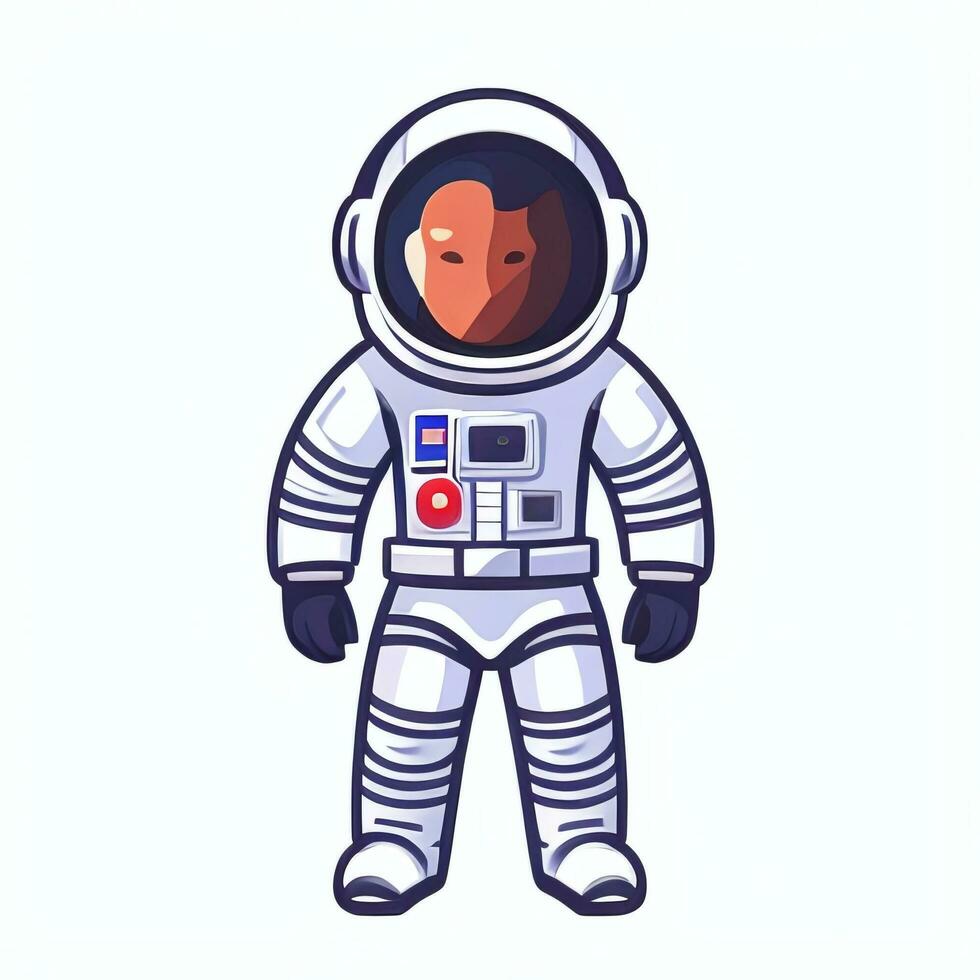 AI generated Astronaut Clip Art Icon Sticker Decoration Simple Background photo