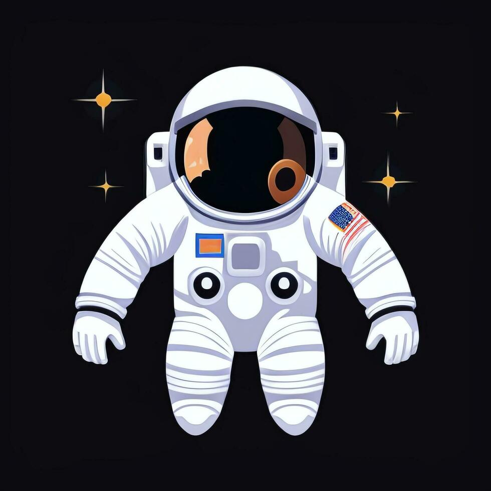 AI generated Astronaut Clip Art Icon Sticker Decoration Simple Background photo