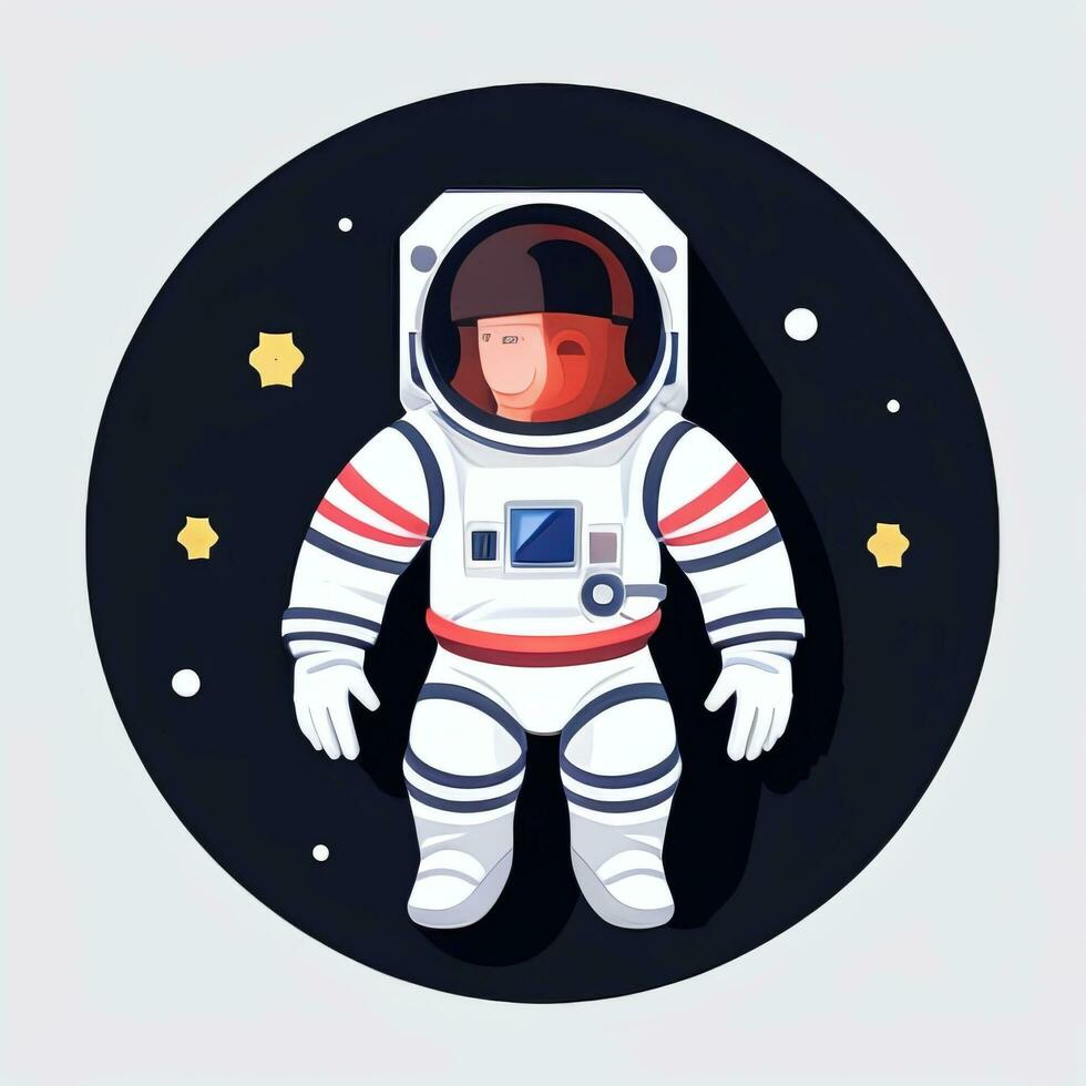 ai generado astronauta acortar Arte icono pegatina decoración sencillo antecedentes foto