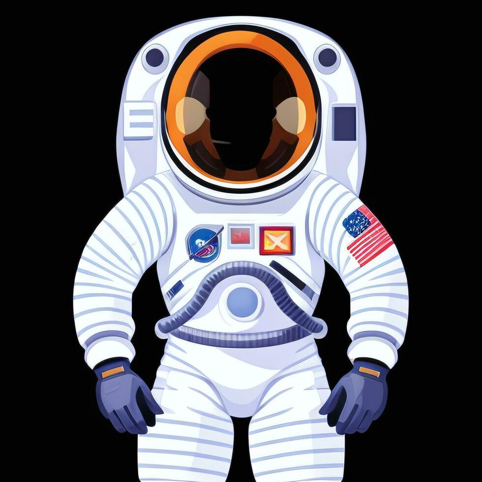 AI generated Astronaut Clip Art Icon Sticker Decoration Simple Background photo