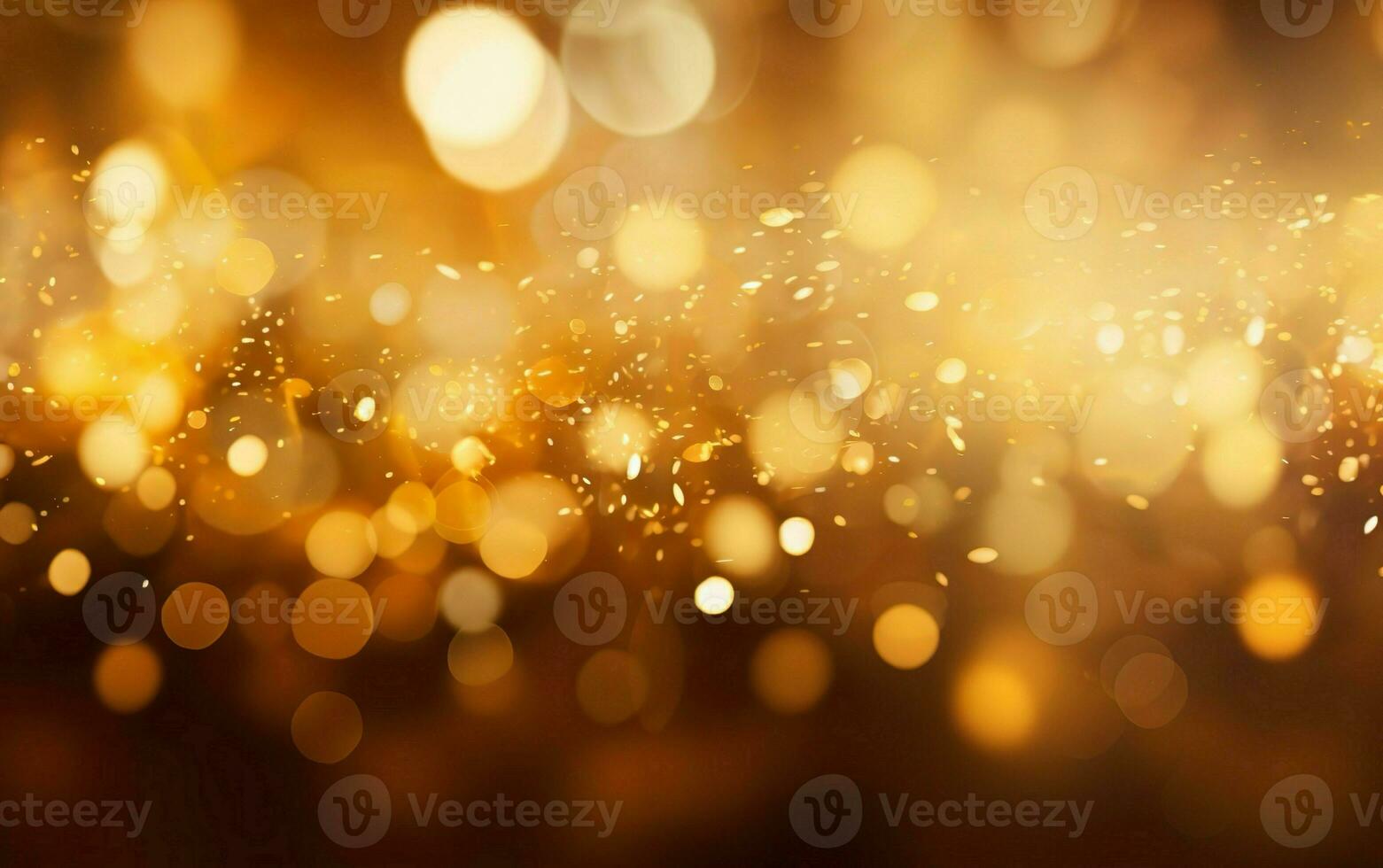Evening light. Golden bokeh, warm dust blur effect. AI Generative photo