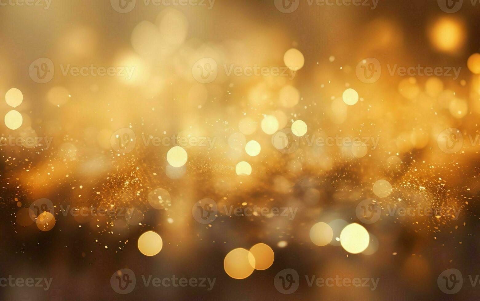Evening light. Golden bokeh, warm dust blur effect, copy space. AI Generative photo