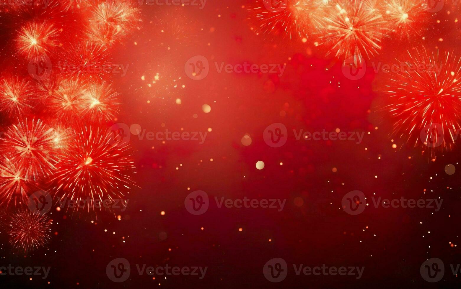 Happy Chinese New Year poster. Chinese red firework texture with copy space. AI Generative photo
