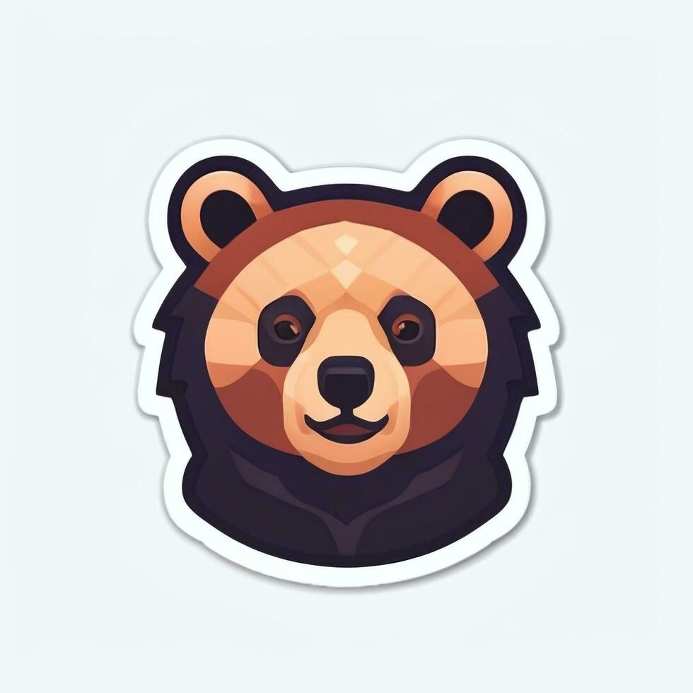 AI generated Bear Clip Art Icon Sticker Decoration Simple Background photo