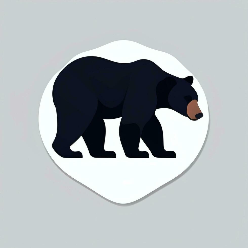 AI generated Bear Clip Art Icon Sticker Decoration Simple Background photo