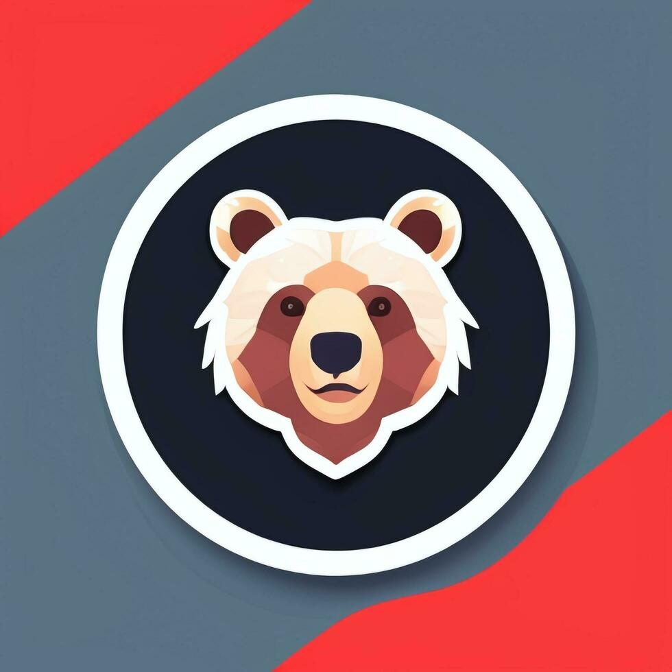 AI generated Bear Clip Art Icon Sticker Decoration Simple Background photo