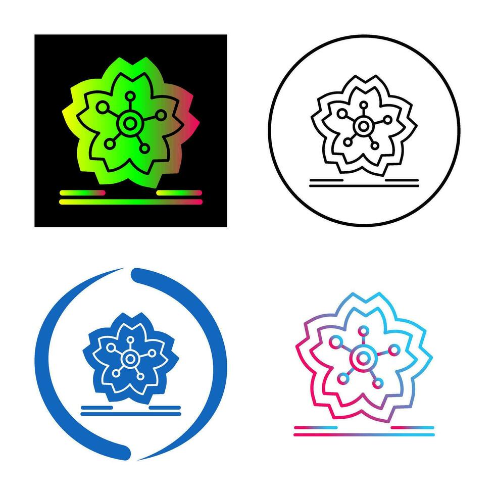 Cherry Blossom Vector Icon