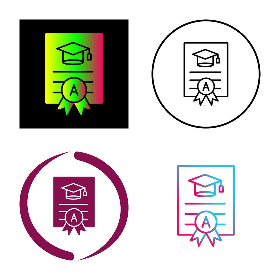 Report Card Vector Icon