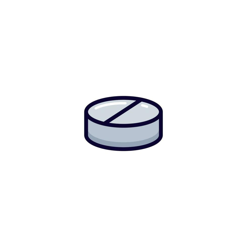 Medical pill or tablet capsule icon Vector Illustration
