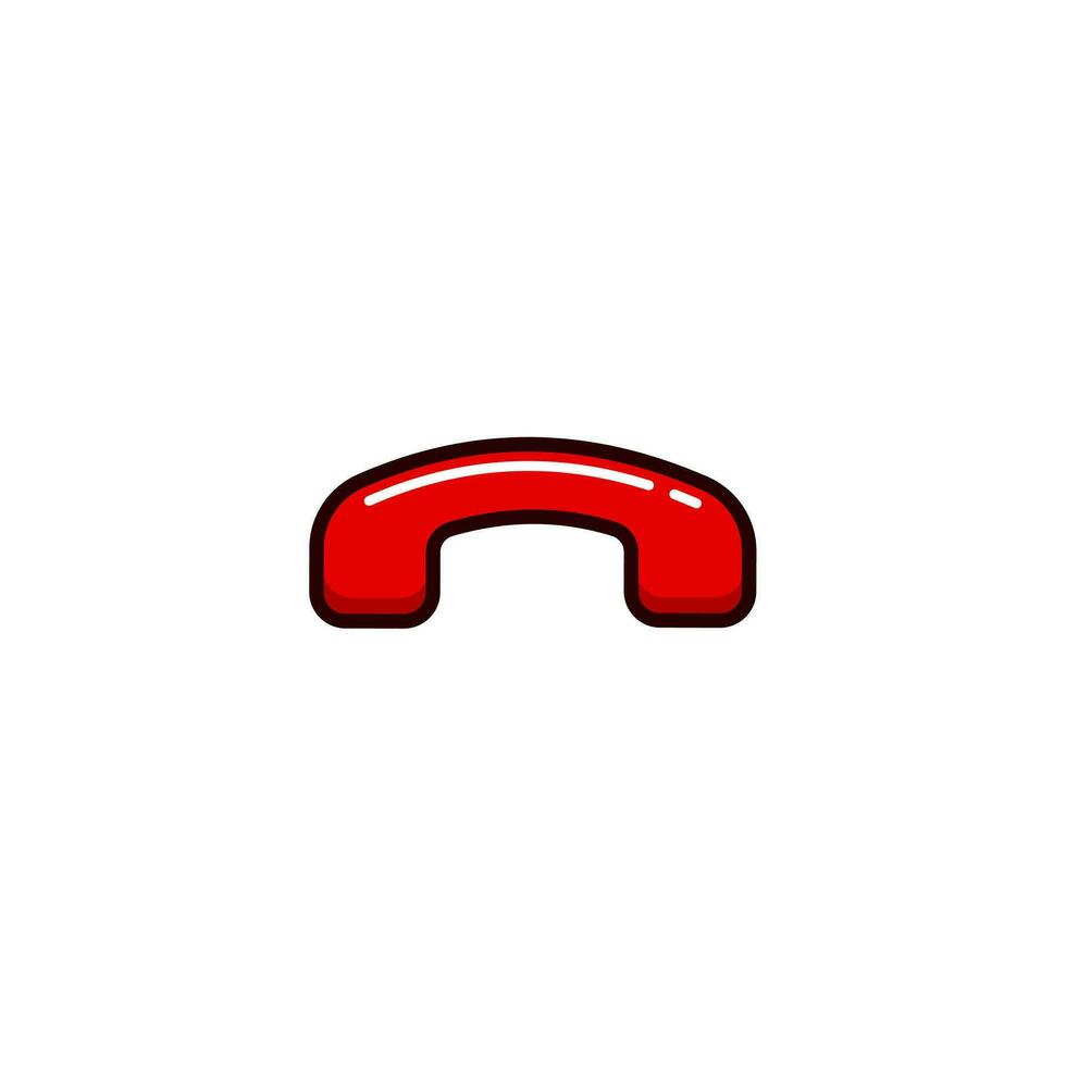 Call end icon with Simple colorfull style Vector Illustration