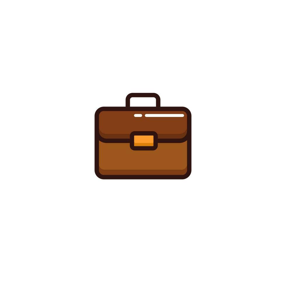Briefcase icon with Simple colorfull style Vector Illustration