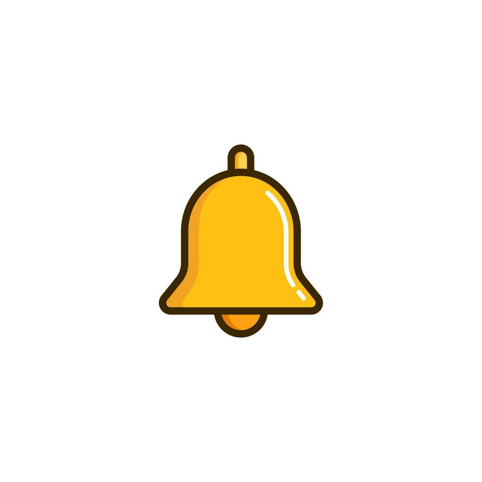 campana icono con sencillo colorido estilo vector ilustración