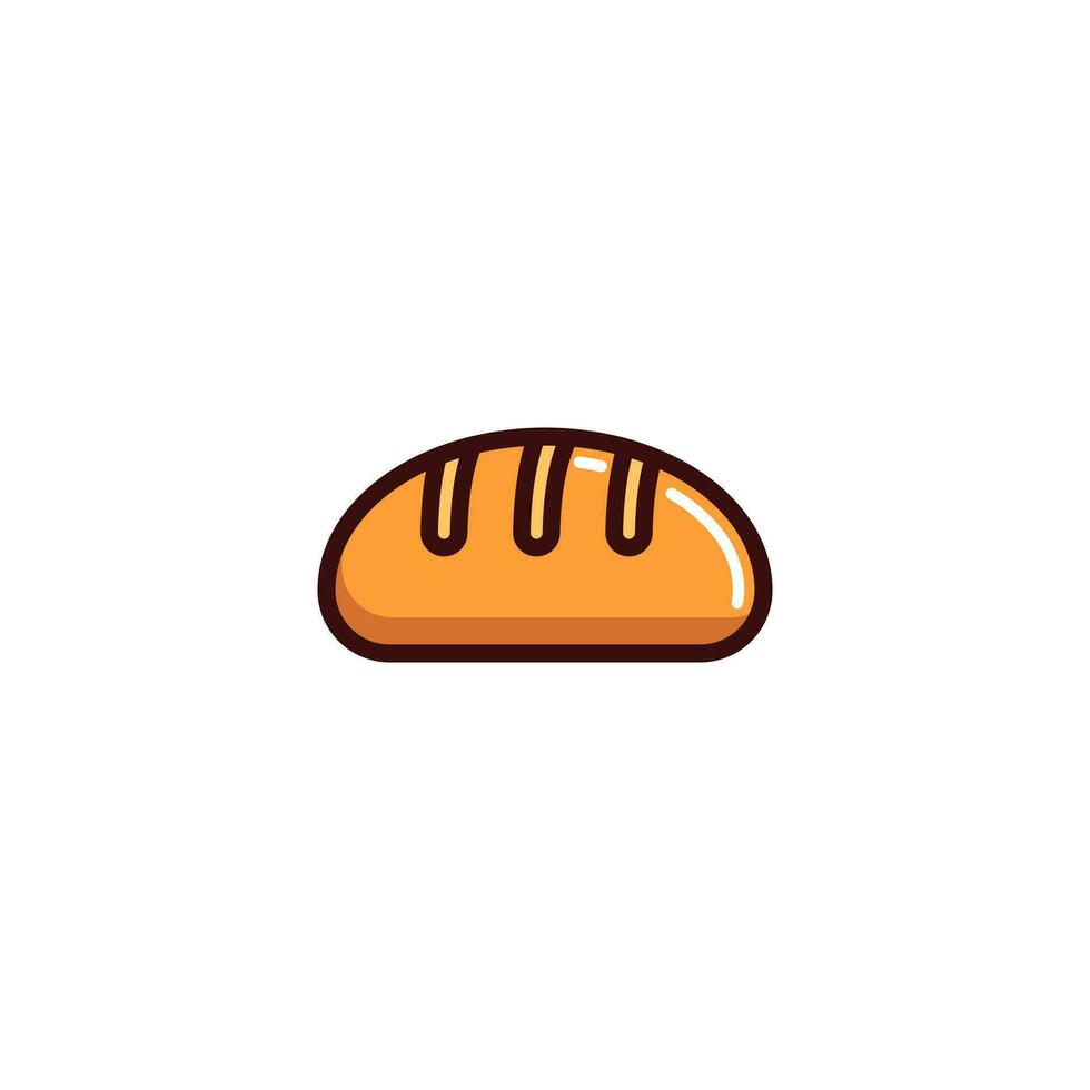 Bread icon with Simple colorfull style Vector Illustration