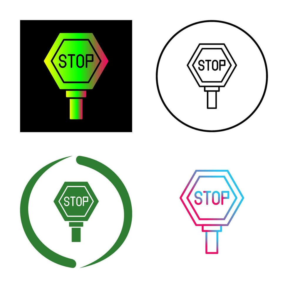 icono de vector de señal de stop