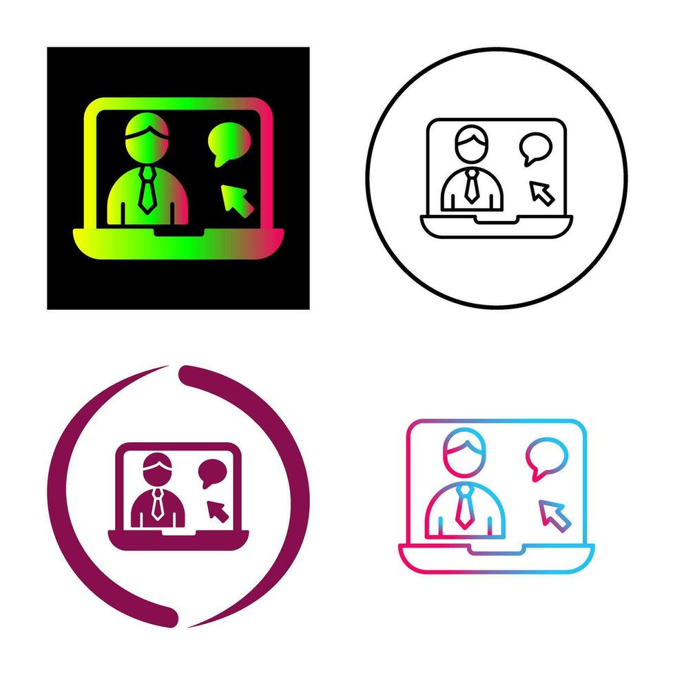Online Interview Vector Icon