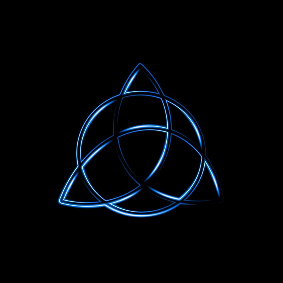 Vector isolated illustration of magic sign with neon effect.