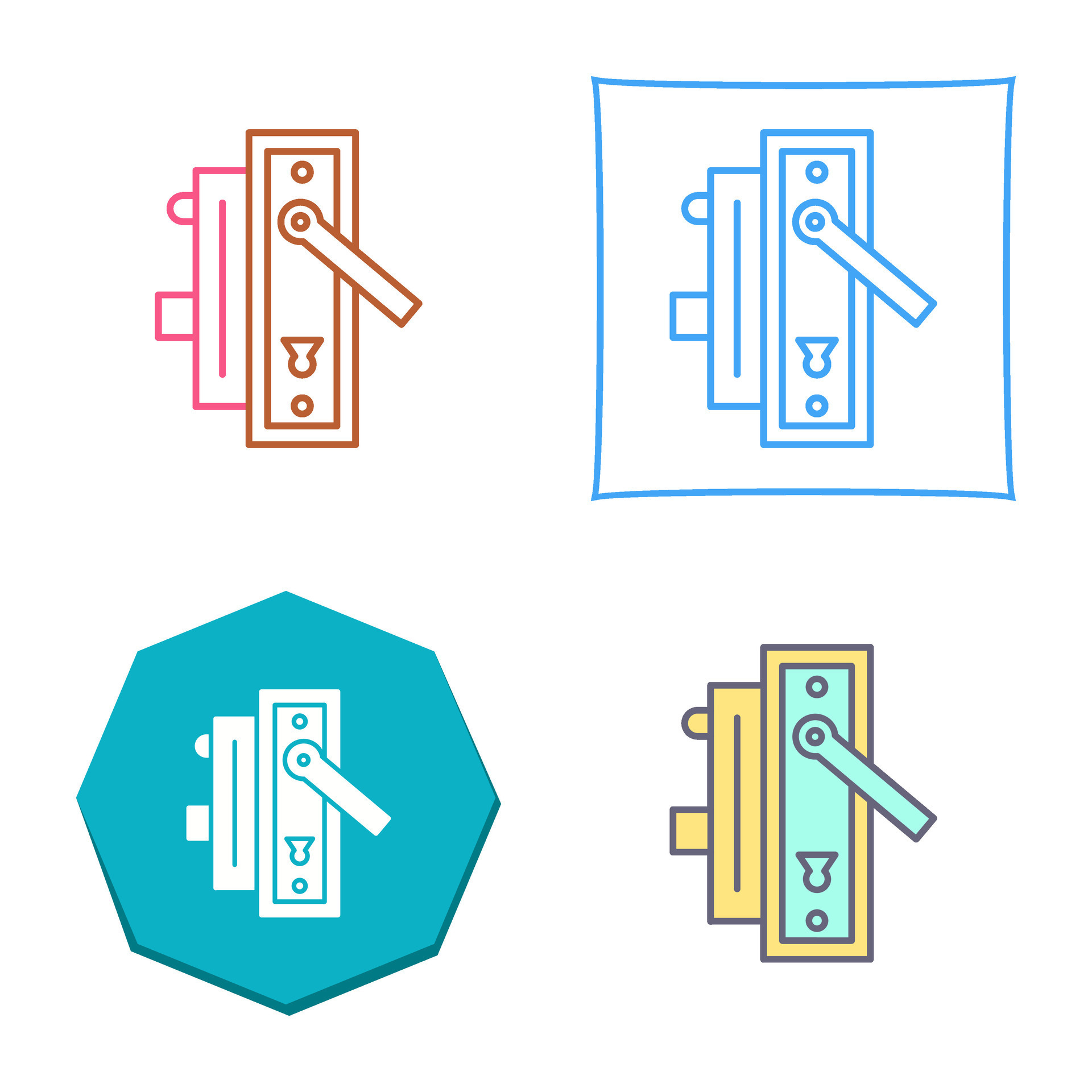 Door Handle Vector Icon 34581809 Vector Art at Vecteezy