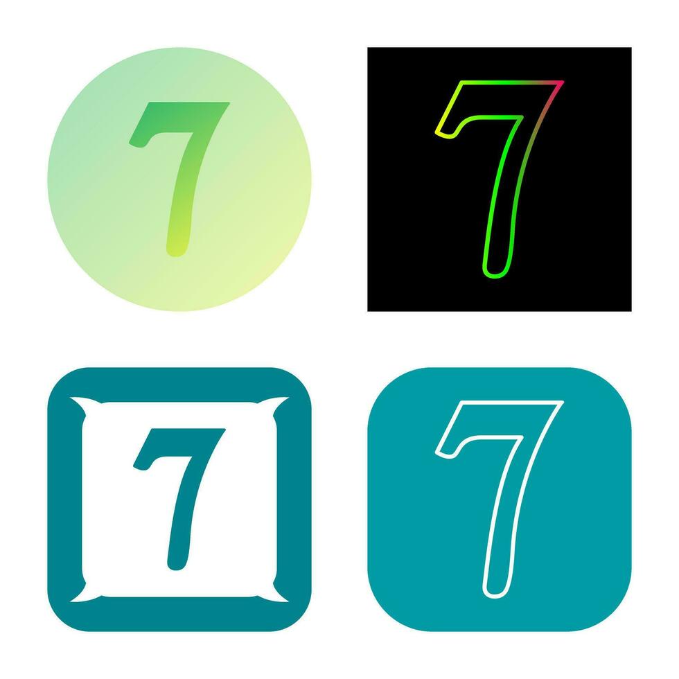 Number Seven Vector Icon