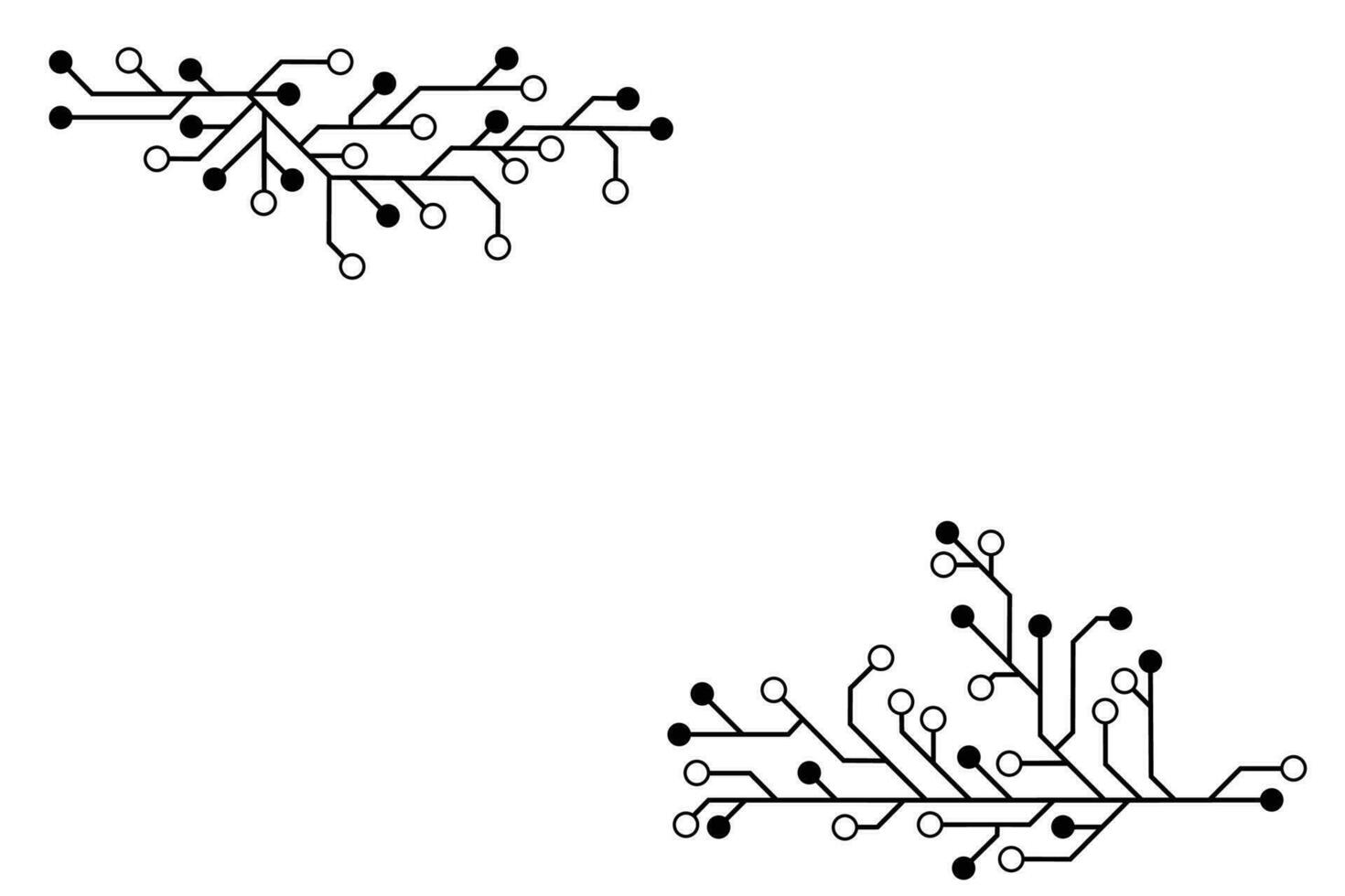 Vector circuit board and communication concept for technology background